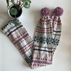American Eagle Scarf with Pom Poms